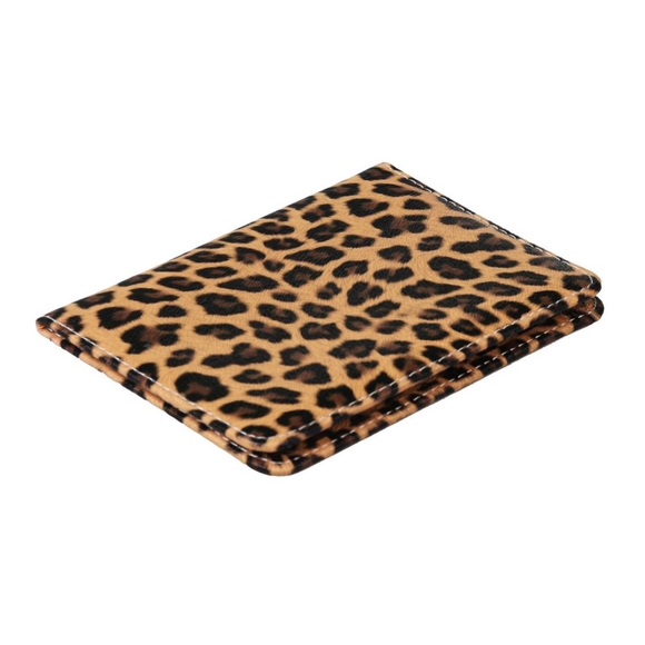 Vegan Leather Leopard Passport Cover Holder Case - Picture 7 of 8